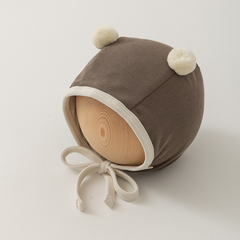 Sombreros para bebés primavera y otoño recién nacidos bonitos sombreros para bebés pequeños meses de algodón puro otoño y invierno sombreros para las orejas