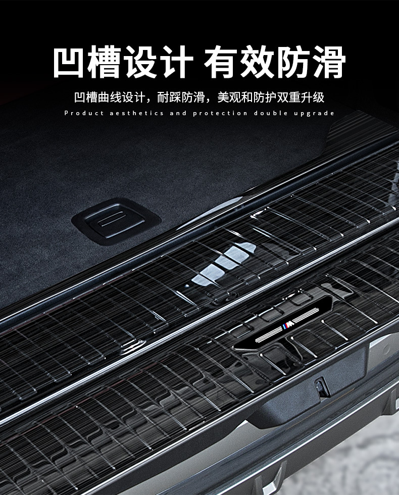 Suitable for Bmw's New X5Lx7 Rear Guard Plate, Threshold Strip, Trunk Cover, Protective Plate, Modified Interior Decoration Accessories