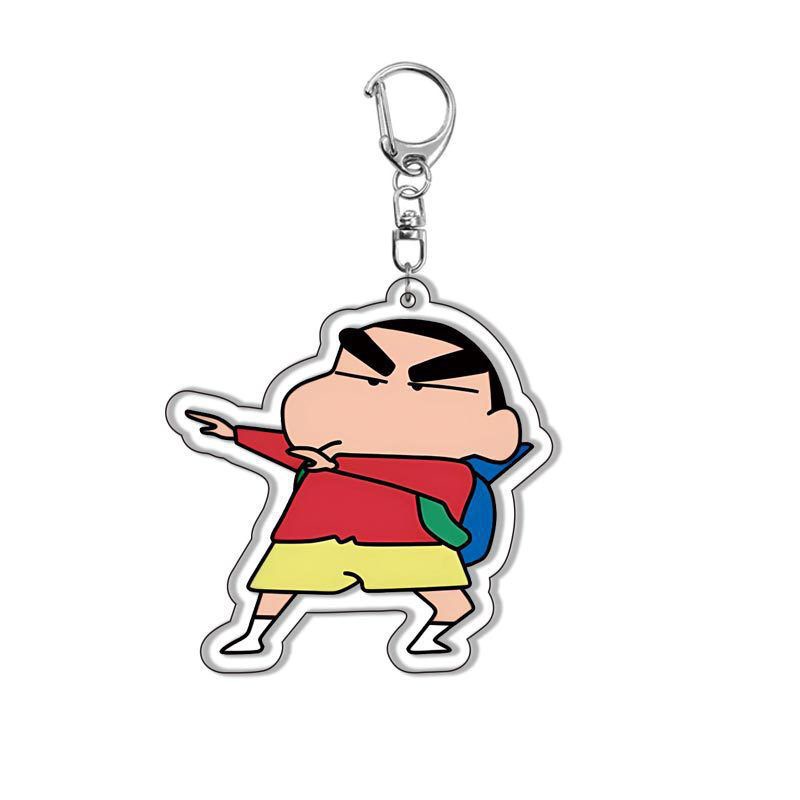 Crayon Shin-Chan Animación Periférico Nohara Shinsuke Xiaokui Xiaobai Nini Colgante de llavero de acrílico entre vientos