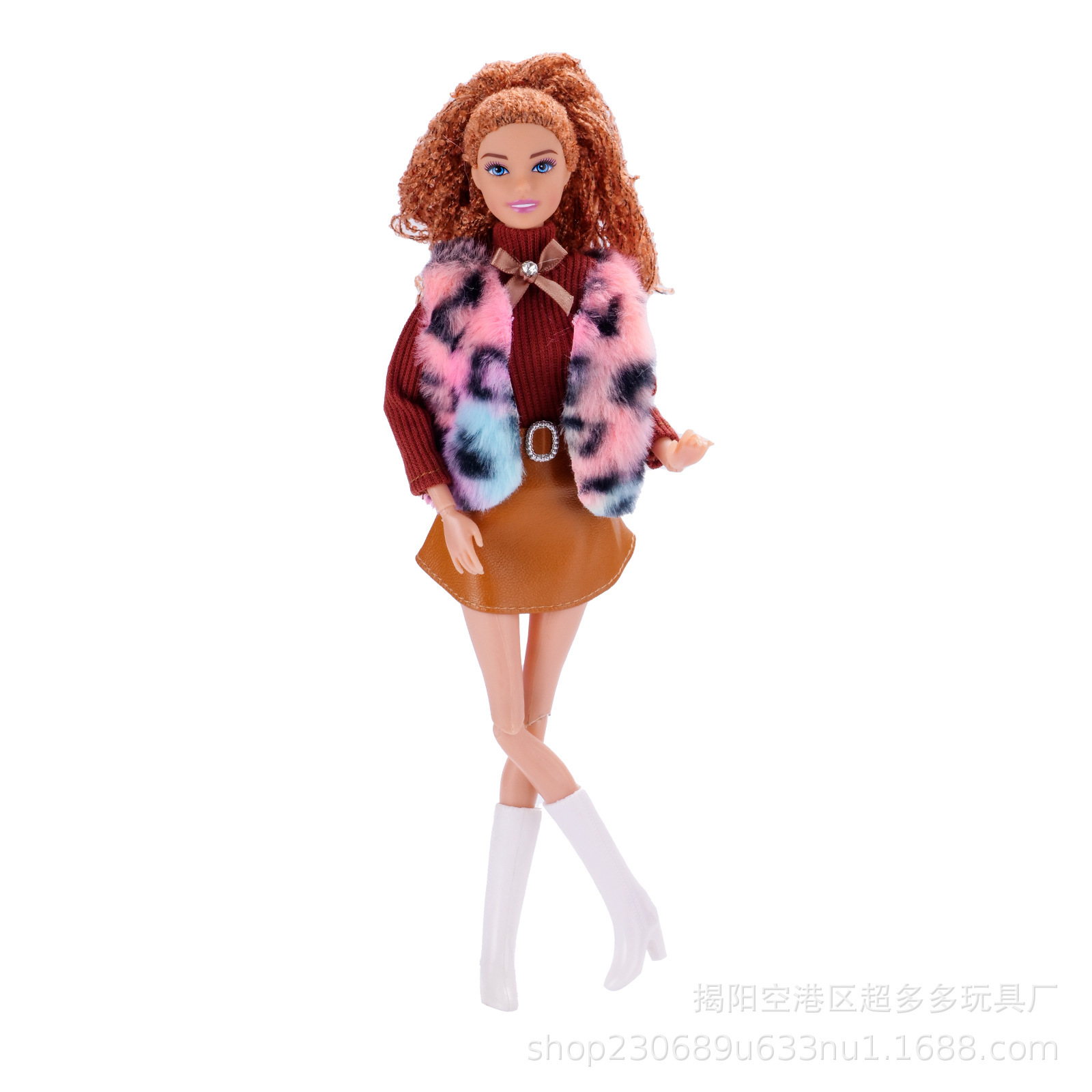 Fashionable Long Dress with Skirt Pants for 11-Inch Dolls, cm Cross-Border Plush 30 Barbie Vest Jacket European and American Foreign Trade