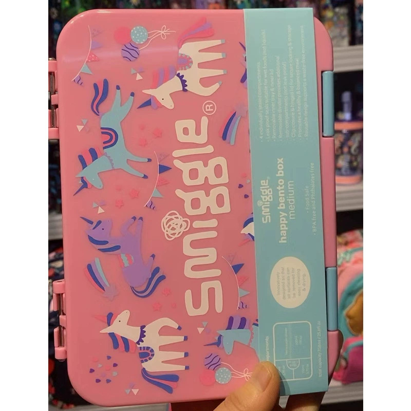 Fiambrera australiana smiggle fiambrera para estudiantes y niños fiambrera de material tritan caja de frutas de picnic al aire libre