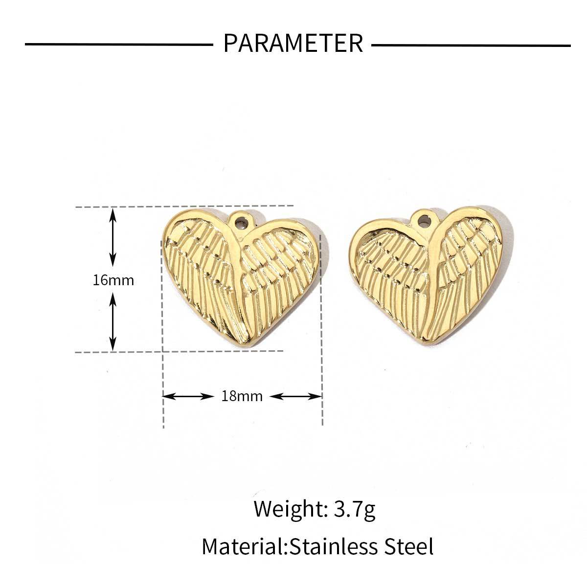12g Weight Pendant Jewelry Making Type 18*10mm, 20*14mm, 22 * 27mm Jewelry Making Size DIY Jewelry Accessories Classification 3 PCS/Package Quantity Titanium Steel Material Geometric, Heart Shape Pattern Plating Design Elegant, Simple Style, Streetwear Style 3 PCS/Package 18*10mm 20*14mm 22 * 27mm Titanium Steel Geometric Heart Shape Pendant 10