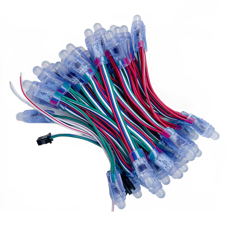 12mm pegamento relleno impermeable LED a todo color luz expuesta cadena 5V12V perforado palabra luminosa luz del pixel decoración de Navidad brillo