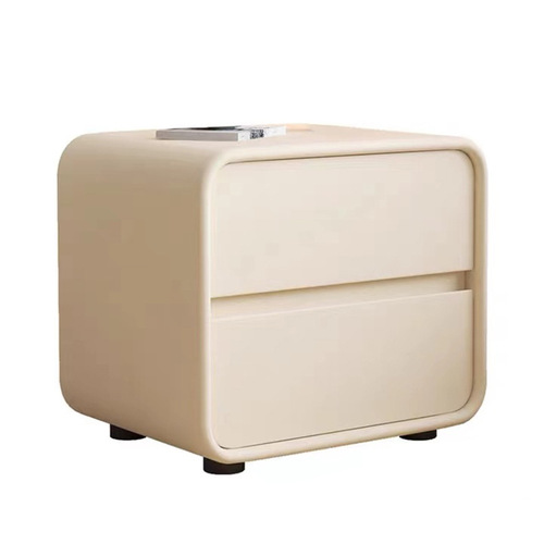 Direct selling Italian style extreme cream style simple bedside table light luxury simple modern bedroom bedside storage cabinet new ins edge