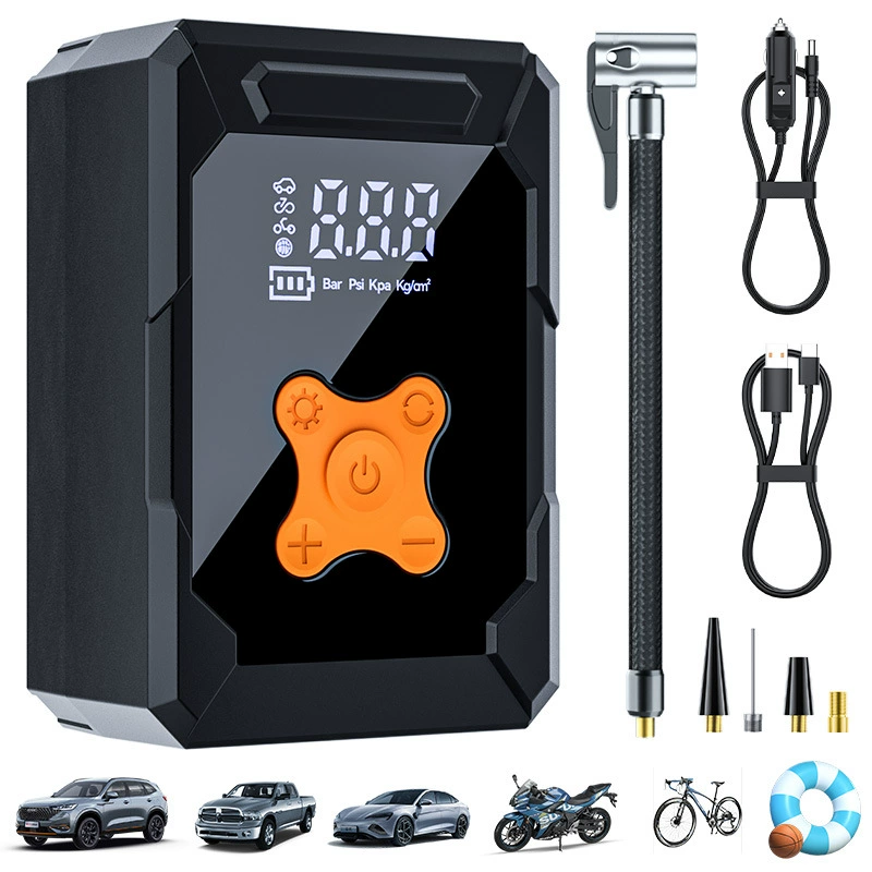 Трансграничный Портативный мини-насос с газовым насосом для заправки автомобиля самоходные электрические шины для зарядки двойного назначения надувной насос