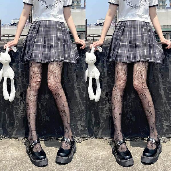 Kt cat stockings black 2 pairs