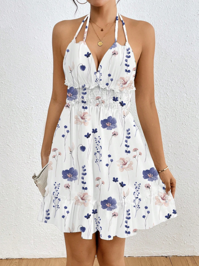 Floral A-line Dress Image 11