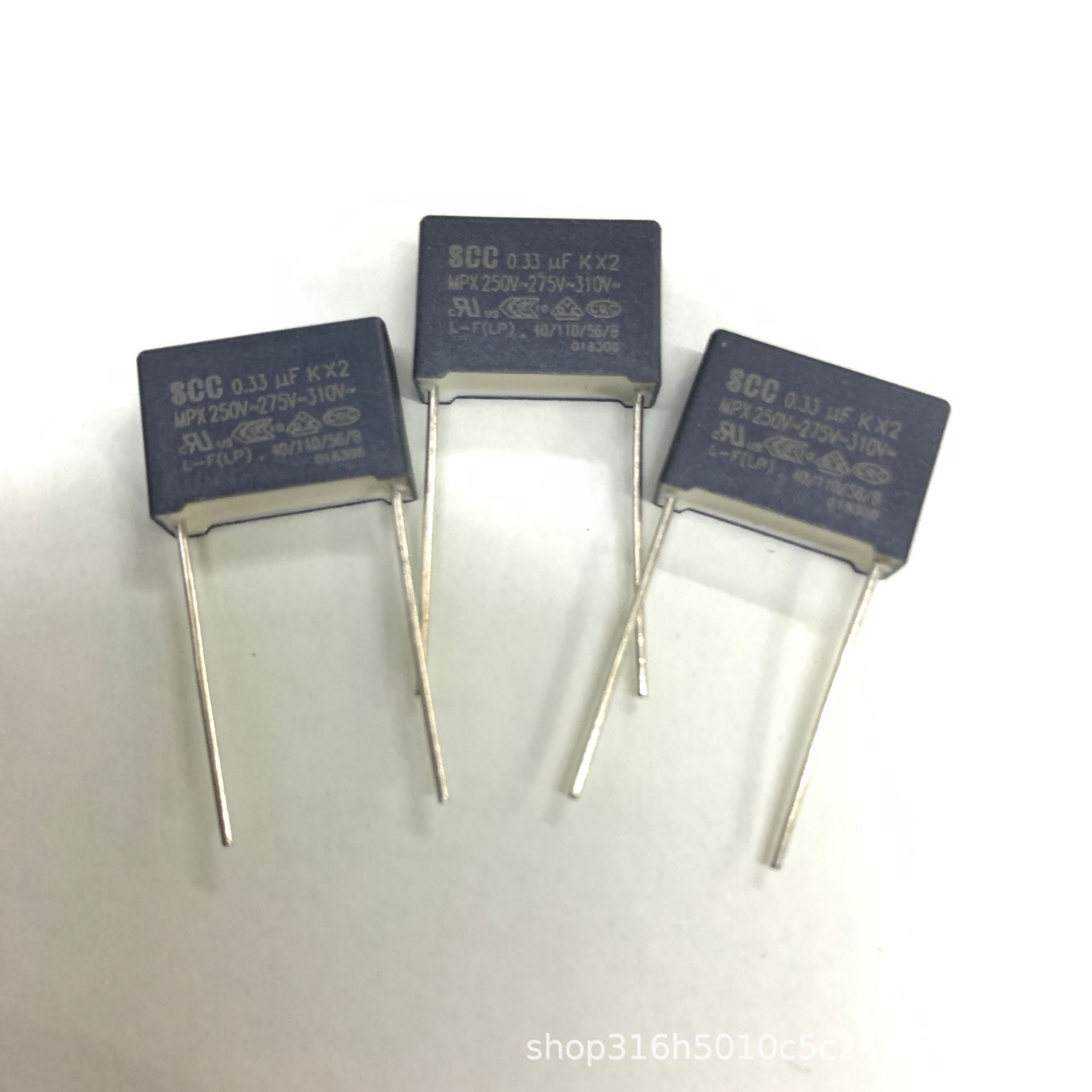 0.33UF K X2 MPX 310VAC 安规电容 334/275VAC P=15MM 厚度6.74MM