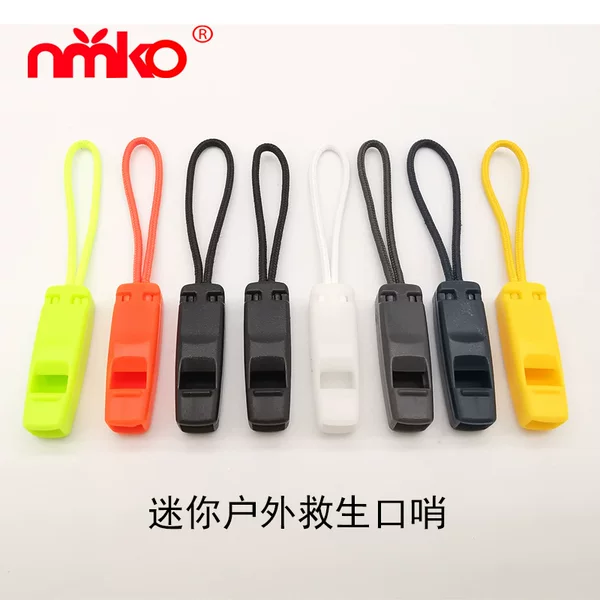 Outdoor Colorfuled Whistle Survival High Decibel Whistle Zipper Pull Rope Long Pull Rope Whistle Buckle Rope Whistle