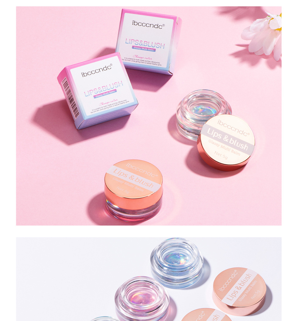 ibcccndc Thermochromic Blush Transparent Color-changing Gel High-Gloss Blush Cream Natural Nude Blush Blush undefined
