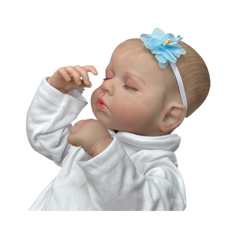 Bebé LouLou recién nacido CM muñeca de simulación dormir muñeca pesada acompañante suave ojos cerrados tranquilizadores 50