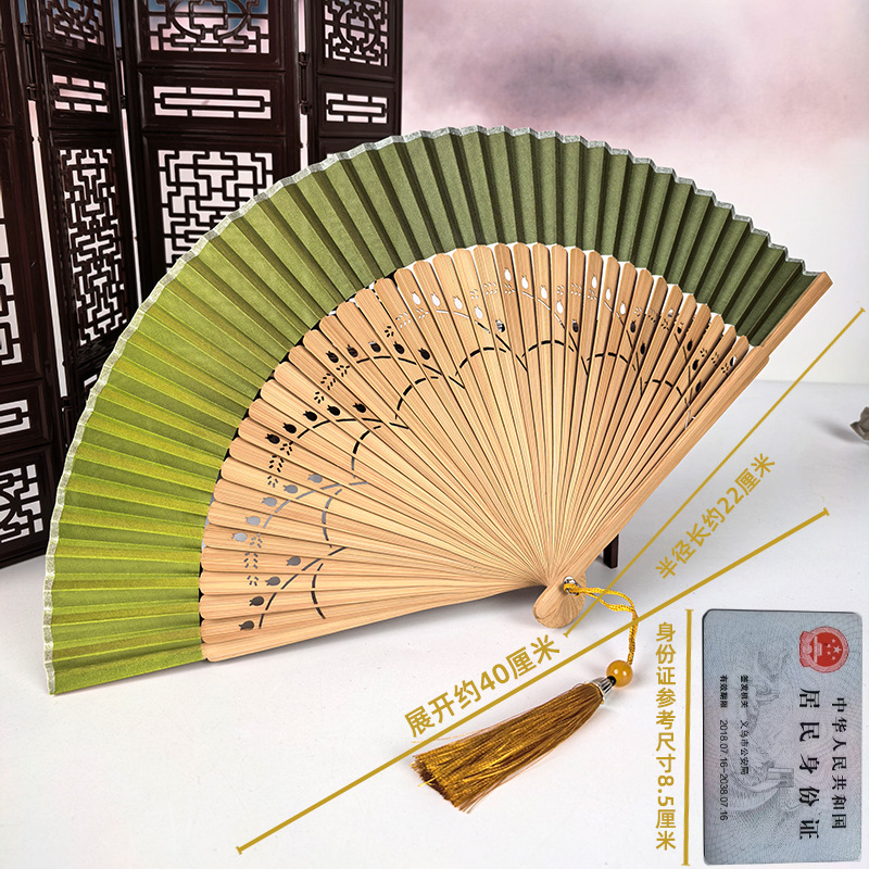 Ventilador antiguo ventilador plegable de verano chino chino cheongsam ventilador plegable de bambú artesanía ventilador pequeño ventilador de baile ventilador image 30