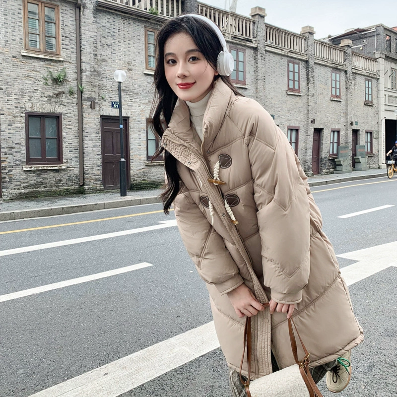 Long down jacket, winter cute warm jeans, Korean style, mid-length, 2024 years, for teenagers