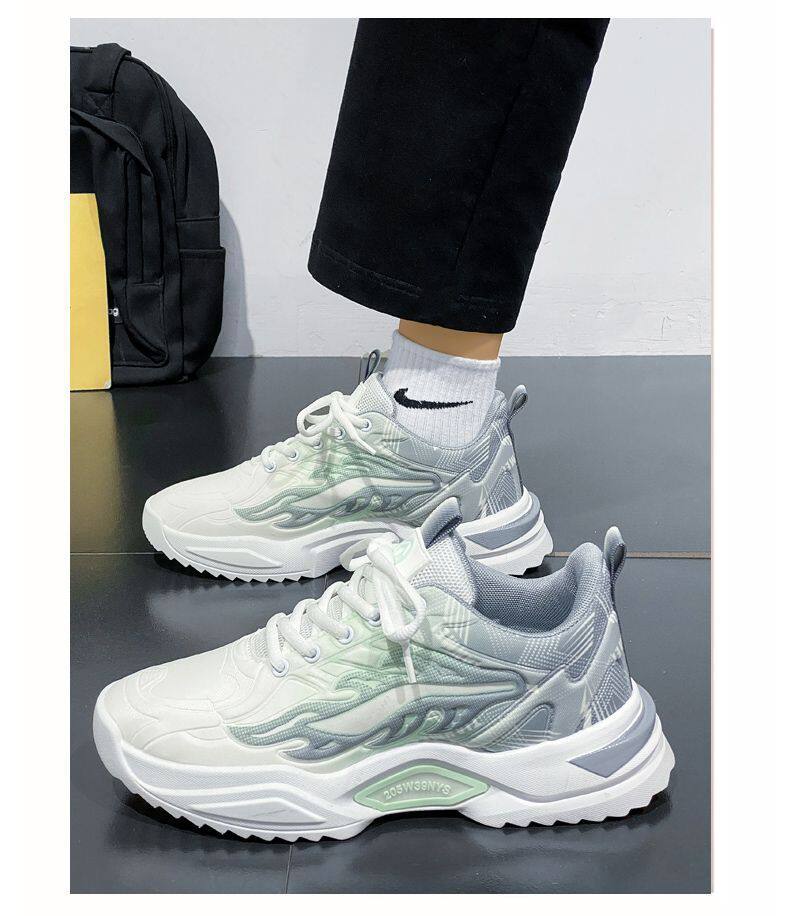 Giày thể thao nam sneaker lưới thoáng khí phối màu, đế thấp 3 cm — 3529 xanh da trời, 3529 đen trắng chi tiết 13