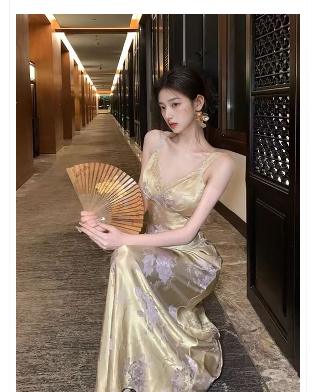 Bộ áo khoác và váy hai dây phong cách cổ điển Trung Hoa mới, quý tộc mùa hè, form rộng ZX M6090 — Áo khoác, Váy hai dây chi tiết 2