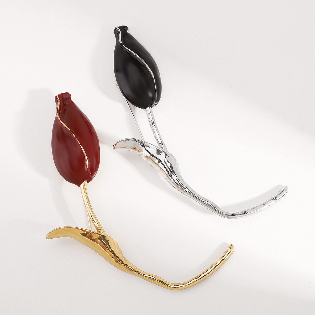 Elegant tulpanknopp brosch för kvinnor - lyxig accessoar_voghion.com