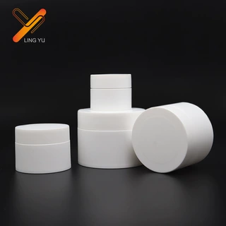 厂家50g80g面霜瓶膏霜瓶圆形双层塑料瓶PP化妆品包材
