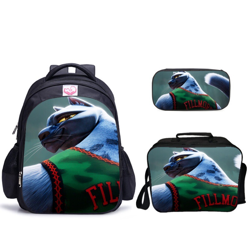 Goat Theme School Bag, Lunch Bag, Pencil Case Children's School Three-Piece Set Goat Theme School Bag, Lunch Bag, Pencil Case Children's School Three-Piece Set