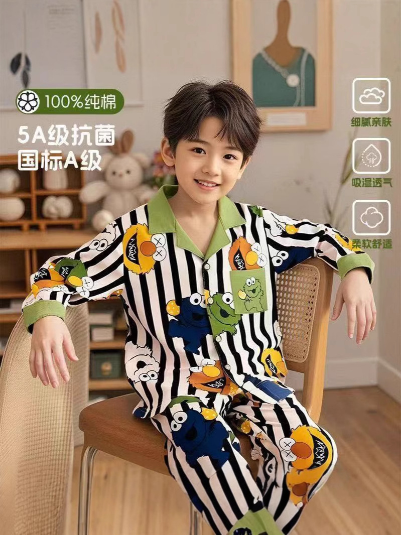 Cotton autumn children's pijama for boys and girls