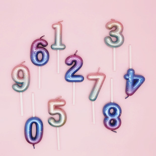 7COLOR Galaxy Digital Birthday Candle Digital Candle Cake Candle Birthday Cake Decoration Factory Batch Origin