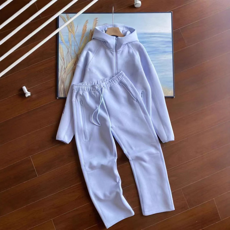 25 Years of Spring & Fall New Casual Sports Air Layer Hooded Jacket and Sweatpants Suit 454 and 461