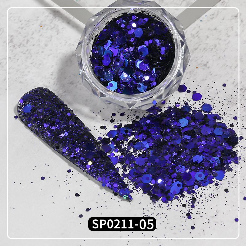 2022 lentejuelas de uñas populares transfronterizas camaleón joyería Rosa gradiente colorido lentejuelas grandes traje DIY pegatinas de uñas