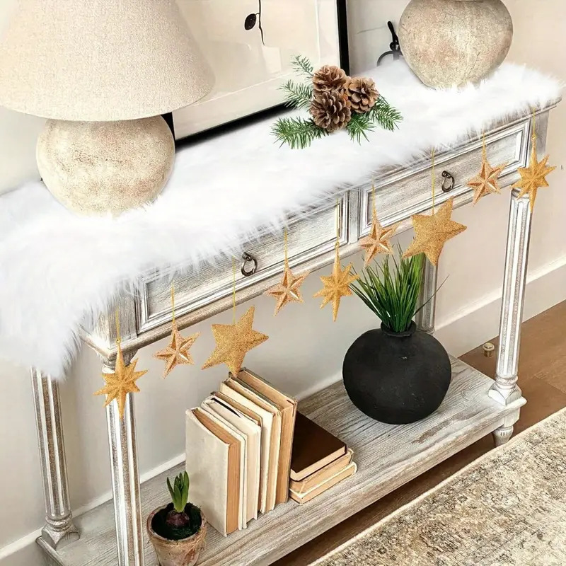 クロスボーダー新しいぬいぐるみテーブルフラグ白ぬいぐるみテーブルフラグクリスマステーブルフラグお祭り雰囲気装飾テーブルクロス卸売|undefined
