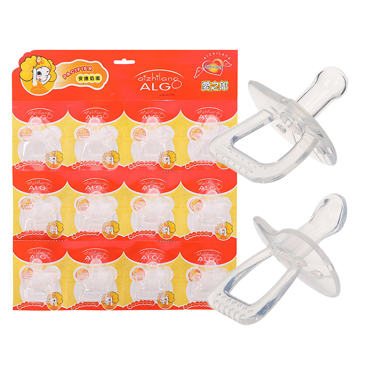 Lovelang Full Silicone Pacifier 12 Pack Baby Sleeping Pacifier Round Head Flat Head Infant Mouthpiece