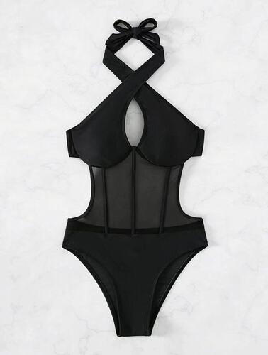  European and American new sexy one-piece swimsuit swimsuit bikini bikini cross-border Amazon