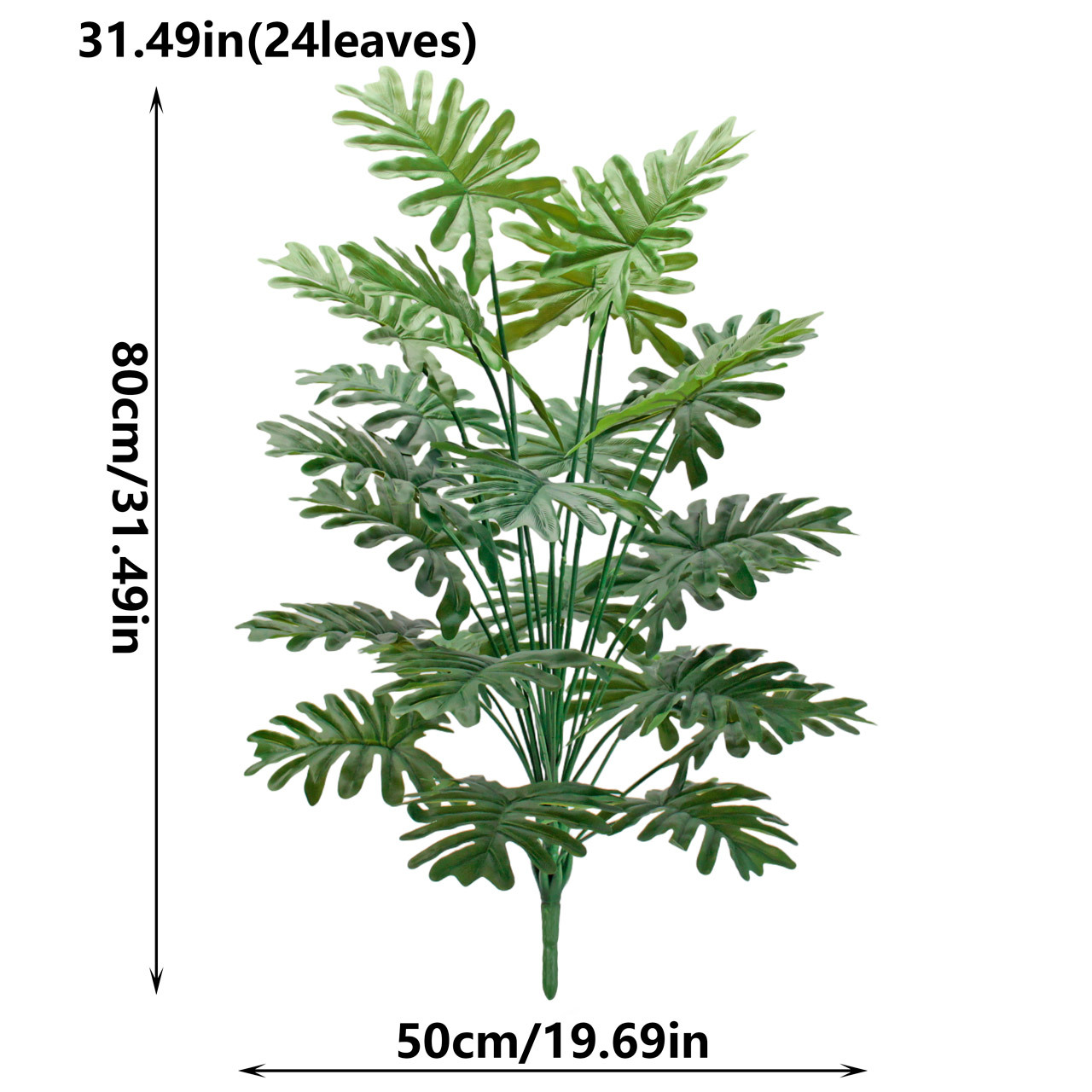 24 잎 봄 비 가짜 나무 (총 길이 80cm)