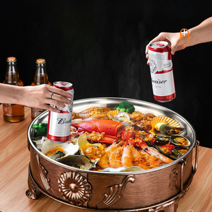 Oval Seafood Large Coffee Plate Commercial Grilled Fish Stove Hotel Restaurant Special Plate Oval Lobster Platter Seafood Pot
