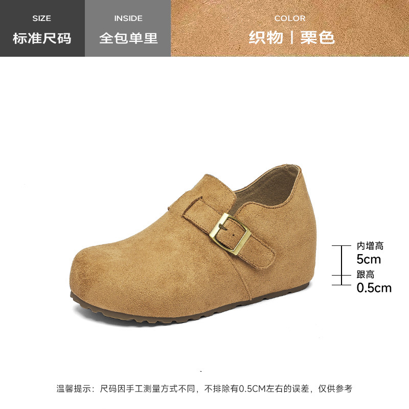 Augu Lion Deng Xiaoping Boccan zapatos mujeres 2025 nuevos zapatos de invierno de tacones altos con una base gruesa de lana todo incluido un zapato de algodón