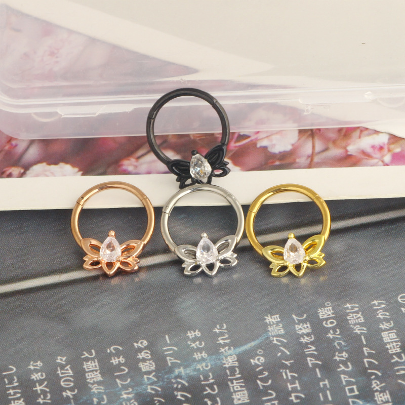 Pointed titanium steel lip stud product view