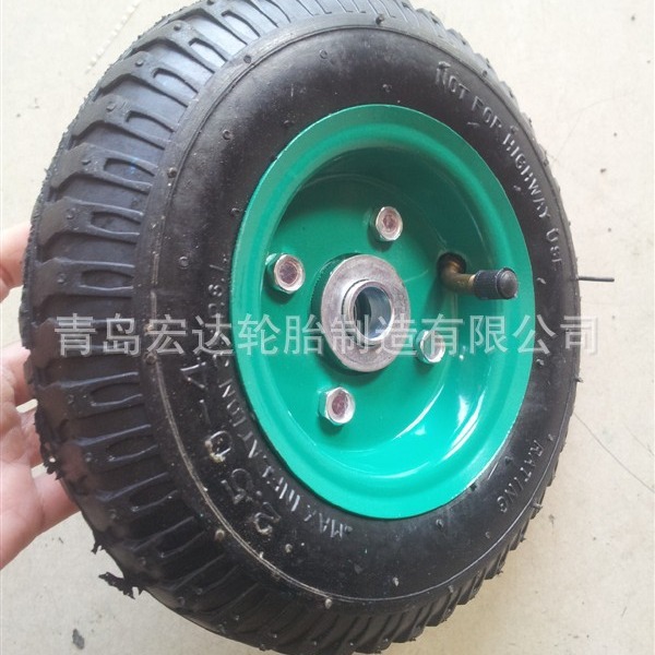 供应 250-4 8寸 橡胶充气轮子  手推车轮子  货仓车 橡胶充气轮子