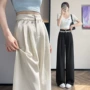 显瘦高腰拖地夏季阔腿裤