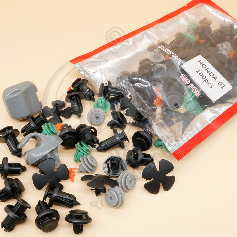 100 unids adecuado para Honda coche especial clip mezclado parasol parachoques panel interior tira de sellado hebilla fija