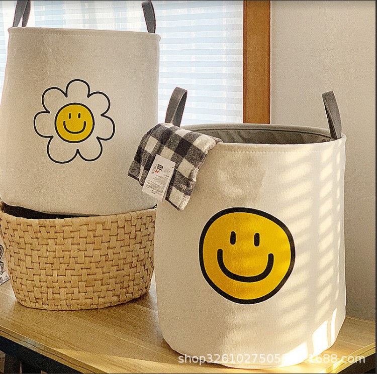 Estilo ins Cubo de almacenamiento de tela engrosada dormitorio de estudiantes hogar balcón ropa Cubo de lavandería canasta de almacenamiento de juguetes para niños