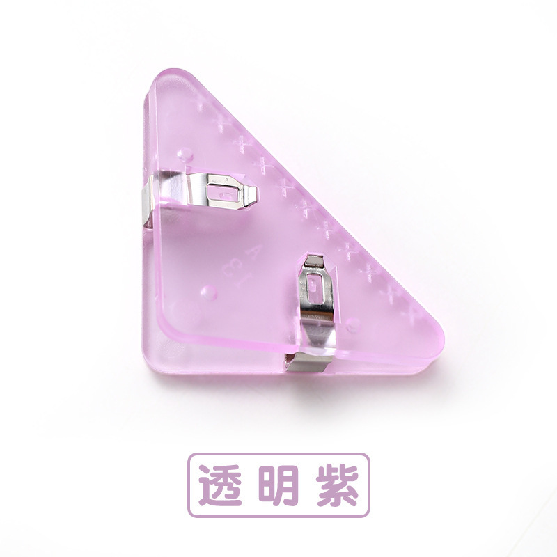 삼각클립 투명보라색(미끄럼방지 디자인)
