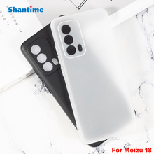 适用Meizu 18手机壳翻盖手机皮套TPU布丁套软壳