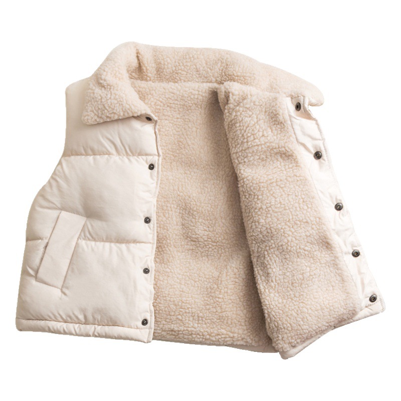 Chaleco de algodón para niños engrosado con forro polar de Amazon Chaleco de algodón bereber estilo coreano bebé niña chaleco SS