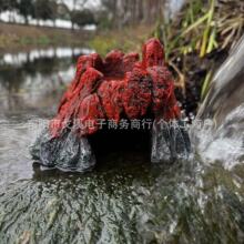 水族箱树脂躲避桶鱼缸装饰造景工艺品沉木溪流石假山造景仿真木桶