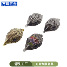镶钻立体鹰头 五金装饰带钻鞋扣 轻奢风鞋包DIY配件 鹰头带脚厂家