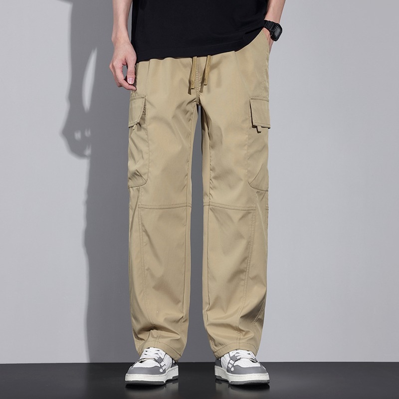 New Multi-Pocket Trendy Brand Loose-Fitting Youth Pants Men's Casual Pants Spring/Summer Style Cargo Pants for Men from the Source Manufacturer