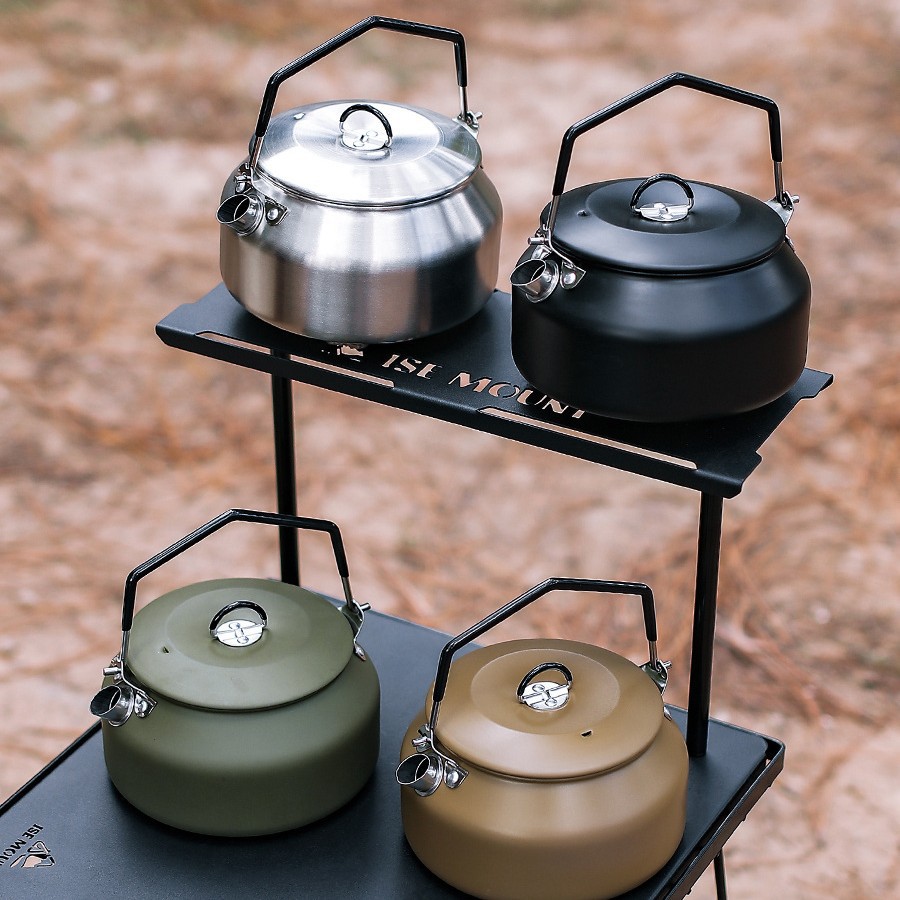 Bouilloire de camping en acier inoxydable 304, 1 L, avec bec verseur, portable, grande capacité_voghion.com