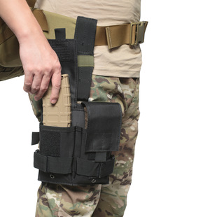Double Legging Magazine Bag Multi-Functional Two-Link Tactical Leg Bag M4 Outdoor Shooting and Hunting Cs Accessories Waist Bag