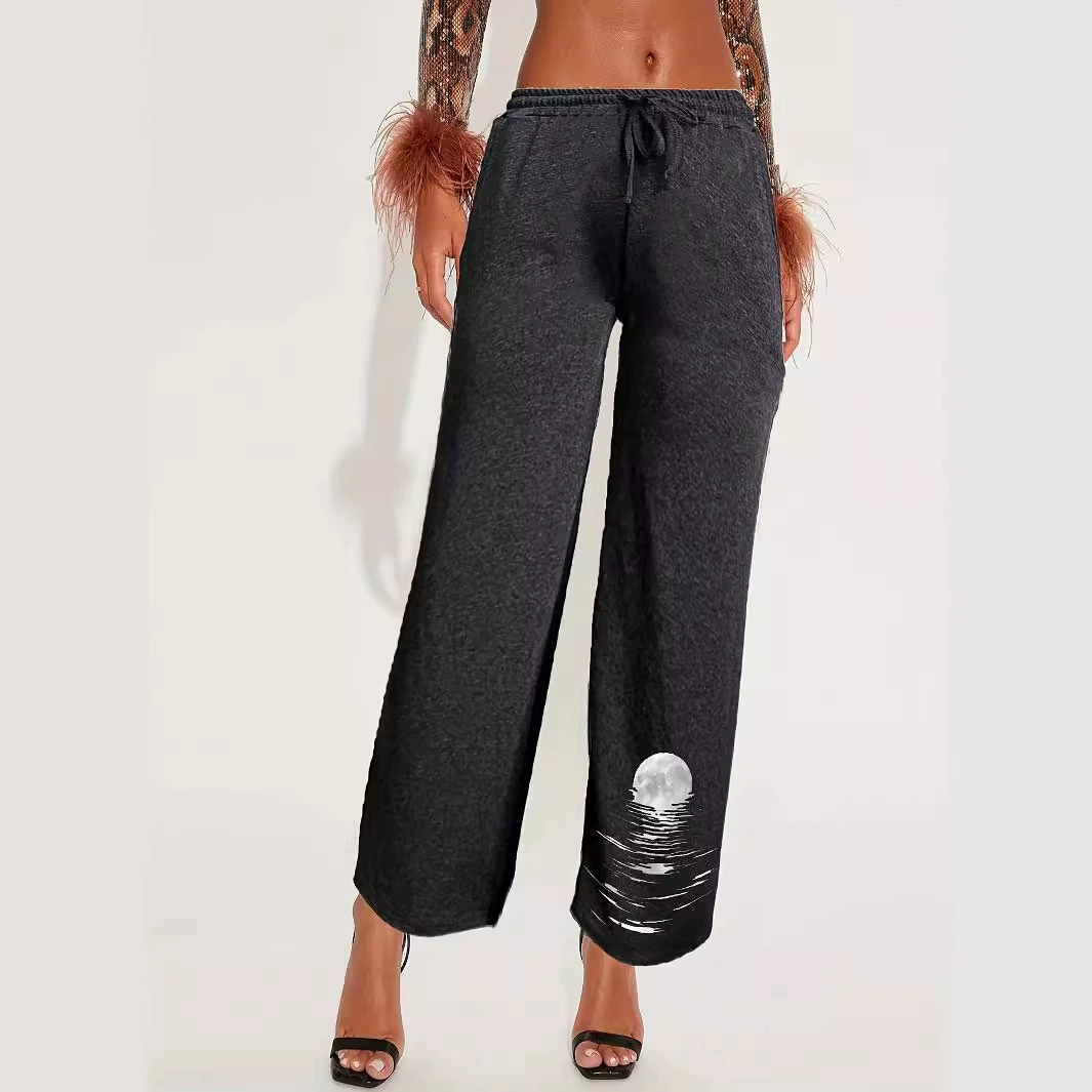 Трансграничные свободные брюки женские европейские и американские повседневные брюки пляжные брюки карманные брюки для йоги KZ01