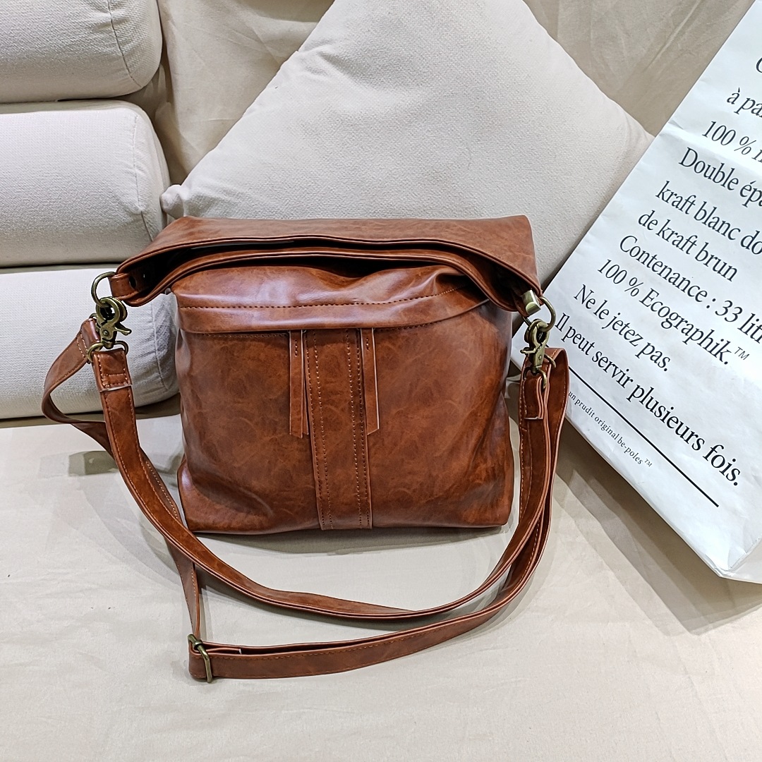 Women's Single Shoulder Crossbody Bag Soft Leather Gradient_voghion.com
