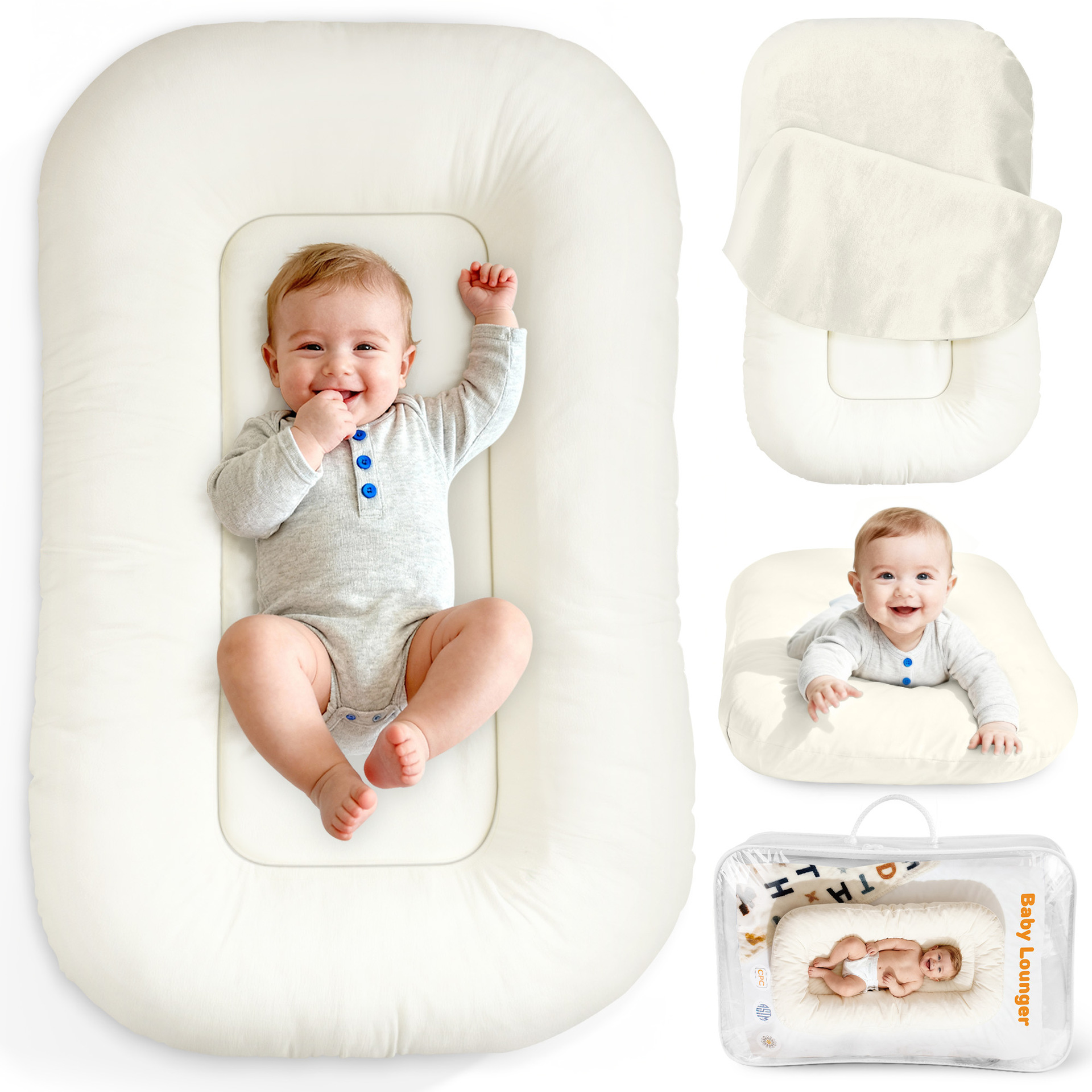 Baby Sleeping Pad, Bed-In-Bed, Anti-Startle, Anti-Pressure, Soothing Newborn Baby to Sleep, Cradle Suitable for Newborns
