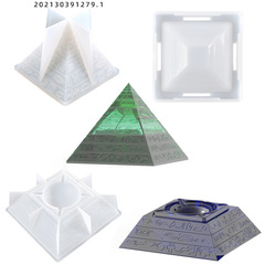 Jiaxian DIY Crystal Resin Mold Personalized Creative Pyramid Ashtray Ash Storage Silicone Mold