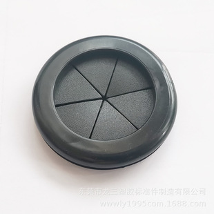 Longsan Plastic Factory Supplies Inner Diameter 42 Open Hole 50 Double-Sided Protective Coil Rice-Shaped Buckle Black Rubber Ring